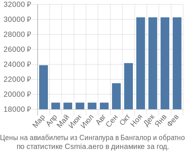 Авиабилеты из Сингапура в Бангалор цены