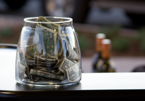 Tip Jar at Open Bar